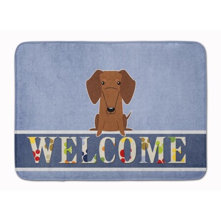 Carolines Treasures Dachshund Red Brown Welcome Machine Washable Memory Foam Mat BB5711RUG